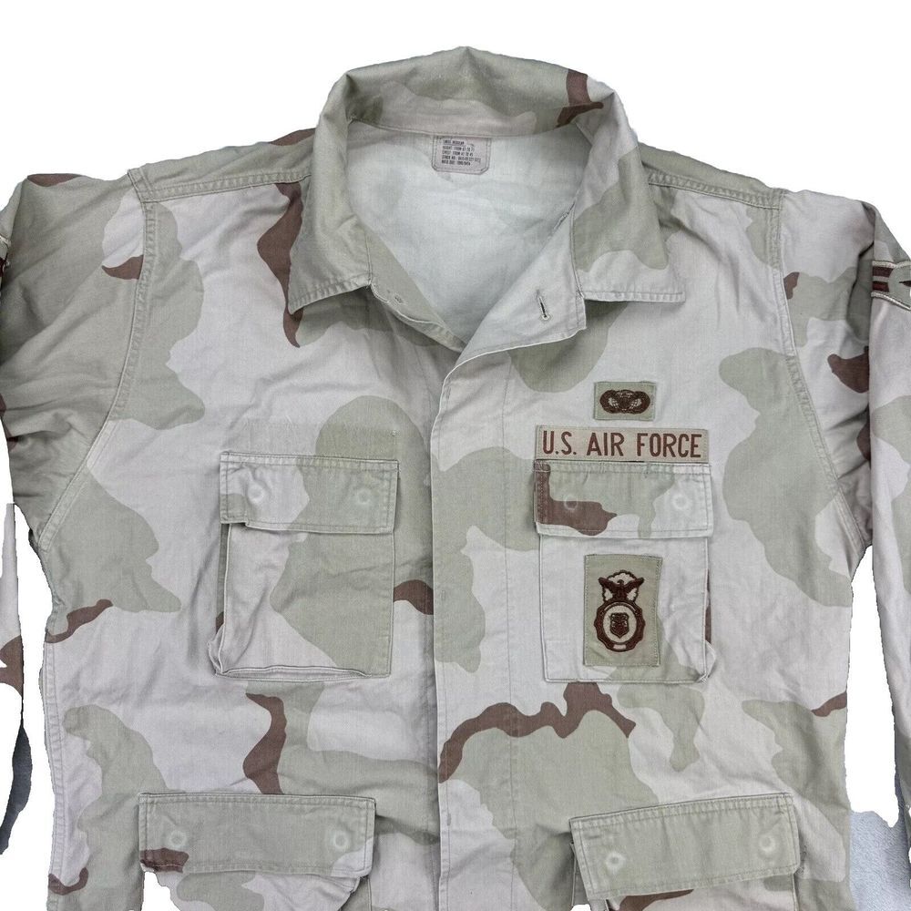 USAF Air Force 1995 Field Jacket M65 Desert Camo Men Coat Large Regular VTG